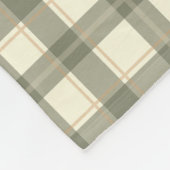 Klassiek salie tartan fleece deken (Hoek)