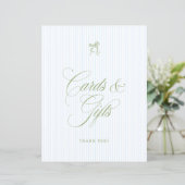 Klassiek Saliegroen & Blauwe Kaarten & Cadeaus Bor (Staand voorkant)