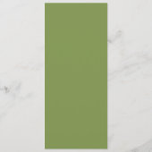 Klassiek saliegroen en beige gestreept trouwmenu menu (Achterkant)