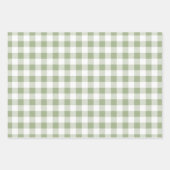 Klassiek saliegroen geruit inpakpapier vel (Voorkant 2)