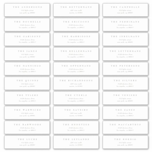 Klassiek saliegroen individuele trouwadres sticker (Voorkant)