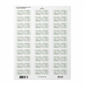 Klassiek saliegroen landschap Toile bruiloft Etiket (Full Sheet)