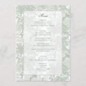 Klassiek saliegroen landschap toile bruiloft menu (Voorkant)