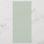 Klassiek saliegroen landschap Toile bruiloft Menu (Achterkant)