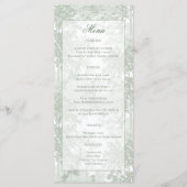 Klassiek saliegroen landschap Toile bruiloft Menu (Voorkant)