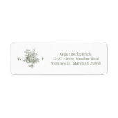Klassiek Saliegroen Monogram Retouradres Etiket (Voorkant)
