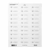Klassiek Saliegroen Monogram Retouradres Etiket (Full Sheet)