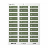 Klassiek Saliegroen Monogram Retouradres Etiket (Full Sheet)