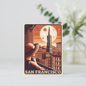 Klassiek San Francisco, Ca balkon uitzicht cadeaus Briefkaart (Staand voorkant)