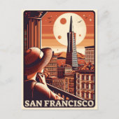 Klassiek San Francisco, Ca balkon uitzicht cadeaus Briefkaart (Voorkant)