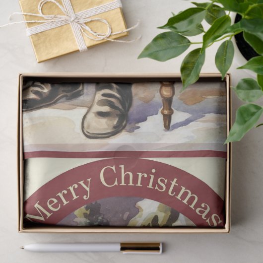 Klassiek Santa Claus decoupage papier (Geschenk)