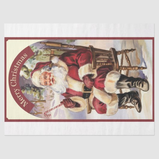 Klassiek Santa Claus decoupage papier (Voorkant)