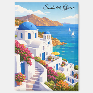 Klassiek Santorini Griekenland Reis Kleurrijk Eila Magneet