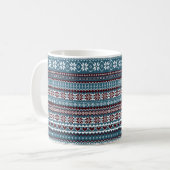 Klassiek Scandinavisch kersttrui-patroon Koffiemok (Voorkant links)
