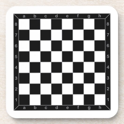klassiek schaakbord onderzetter (Voorkant)