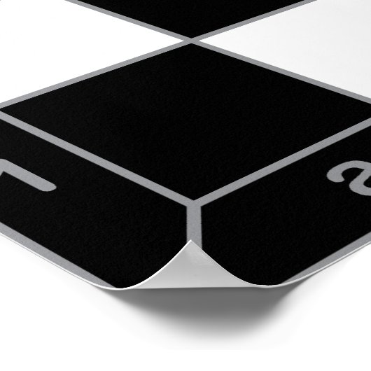 klassiek schaakbord poster (Hoek)