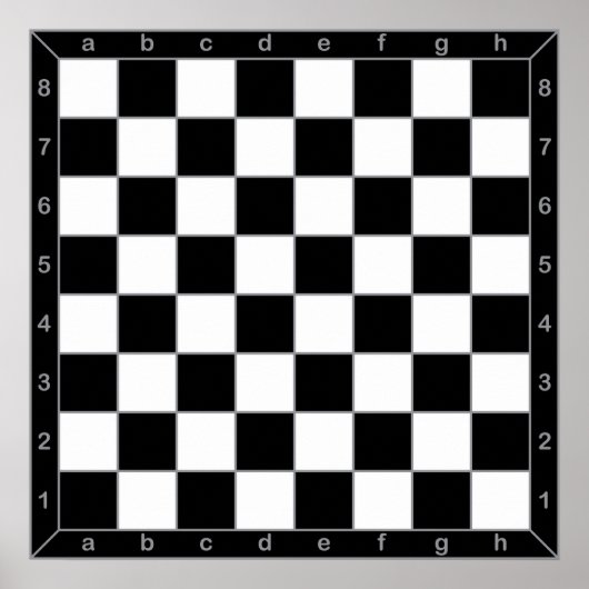 klassiek schaakbord poster (Voorkant)