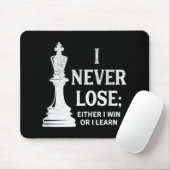 Klassiek schaakontwerp, ik verlies nooit; ik woon  muismat (Met muis)