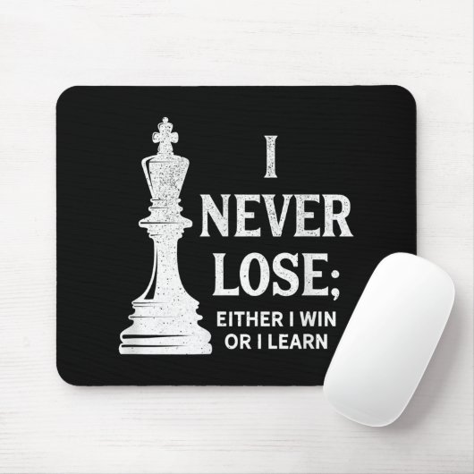 Klassiek schaakontwerp, ik verlies nooit; ik woon muismat (Met muis)