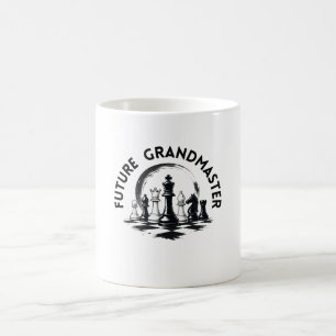 Klassiek schaakontwerp met schaakkoning koffiemok
