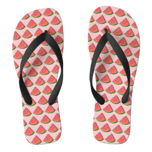 Klassiek Schattige Chic Pink Watermelon Slice Patt Teenslippers