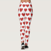 Klassiek Schattige Chic Red Heart Pattern Leggings (Achterkant)