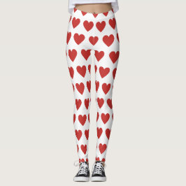 Klassiek Schattige Chic Red Heart Pattern Leggings