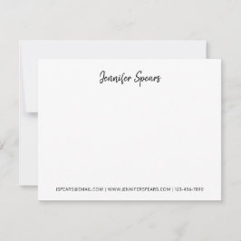 Klassiek Schattige professioneel handgeschreven zw Notitiekaartje