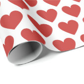 Klassiek Schattige rood hart patroon inpakpapier (Rol Hoek)