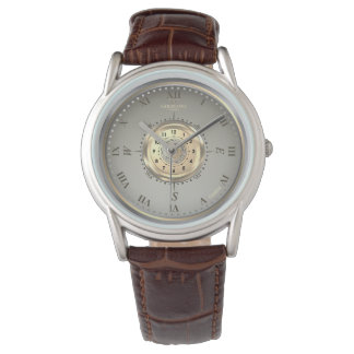 Klassiek scheepsleder met twee tonen op maat horloge