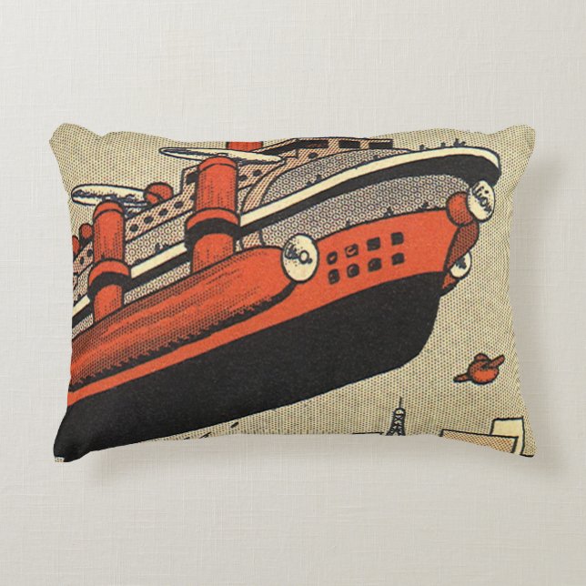 Klassiek scheepsmodel Sciencefiction-cruiseschip H Accent Kussen (Voorkant)