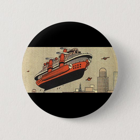Klassiek scheepvaart Cruise Schepen Helicopter Ronde Button 5,7 Cm (Voorkant)