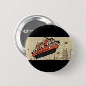 Klassiek scheepvaart Cruise Schepen Helicopter Ronde Button 5,7 Cm (Voorkant /achterkant)