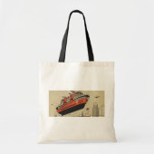 Klassiek scheepvaart Cruise Schepen Helicopter Tote Bag (Voorkant)