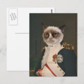 Klassiek schilderen met bruine kat briefkaart (Voorkant / Achterkant)