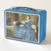  Klassiek schilderen van een meisje met een vacht (Achterkant)