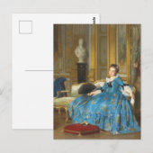 Klassiek schilderen van een meisje met een vacht Briefkaart (Voorkant / Achterkant)