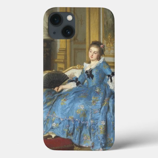 Klassiek schilderen van een meisje met een vacht Case-Mate iPhone Case (Achterkant)