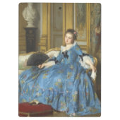  Klassiek schilderen van een meisje met een vacht Klembord (Achterkant)