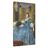  Klassiek schilderen van een meisje met een vacht Klembord (Rechts)