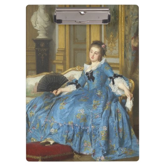  Klassiek schilderen van een meisje met een vacht Klembord (Voorkant)