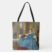  Klassiek schilderen van een meisje met een vacht Tote Bag (Voorkant)