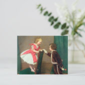  Klassiek schilderen van Victoriaans kinderen Briefkaart (Staand voorkant)
