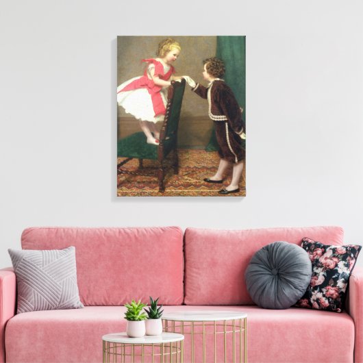  Klassiek schilderen van Victoriaans kinderen Canvas Afdruk (Insitu (Woonkamer))