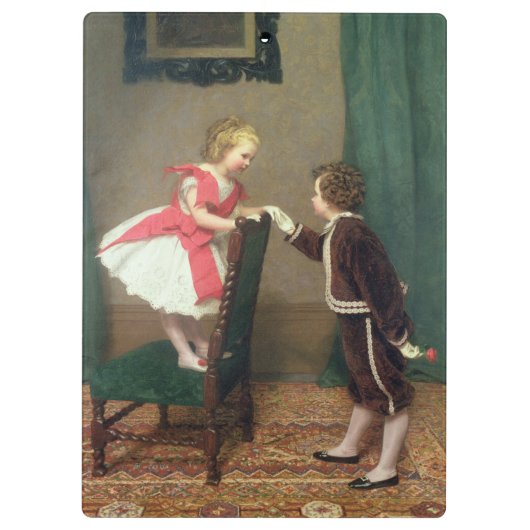 Klassiek schilderen van Victoriaans kinderen Klembord (Achterkant)