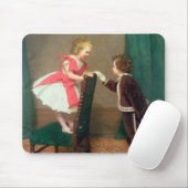  Klassiek schilderen van Victoriaans kinderen Muismat (Met muis)