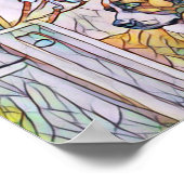 Klassiek schilderij van paarden en honden/blik van poster (Hoek)