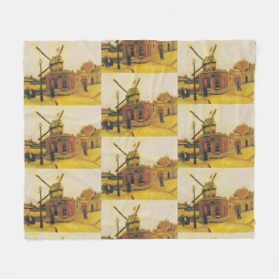 Klassiek Schilderij van Van Gogh Parijse Windmolen Fleece Deken