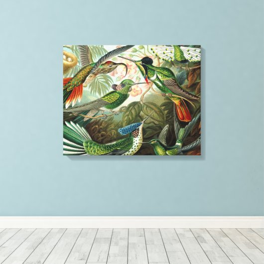 klassiek schilderij van vogel- en wildvogelsoorten canvas afdruk (Insitu (Houten vloer))