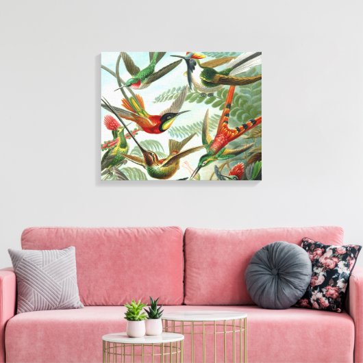 klassiek schilderij van vogel- en wildvogelsoorten canvas afdruk (Insitu (Woonkamer))